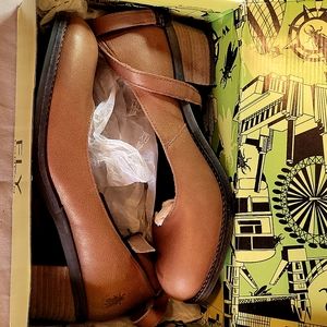 Fly London Women’s Zake610fly Ankle Strap Heels in Janesa Cognac Size 11